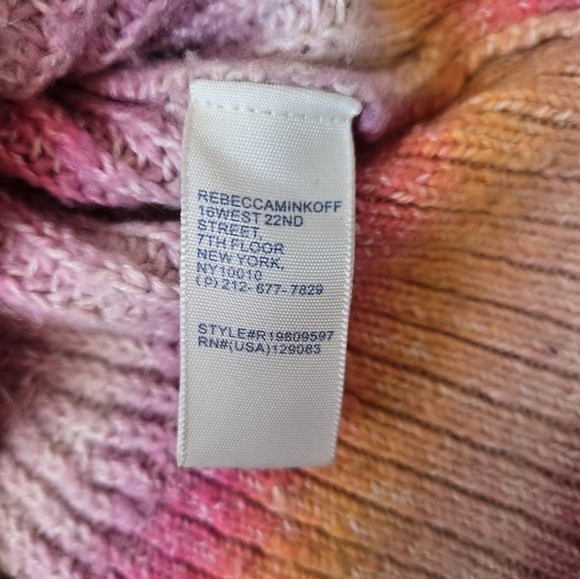 REBECCA MINKOFF BRinkley Mock Neck Multicolour Sweater. Size Small - Picture 9 of 13